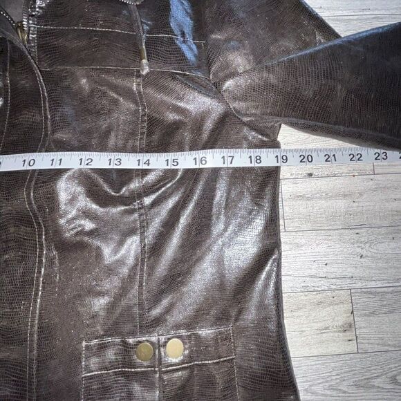 Zenergy Jacket Sz 1 Medium 8‎ Metallic Reptile Print Brown - Picture 13 of 15